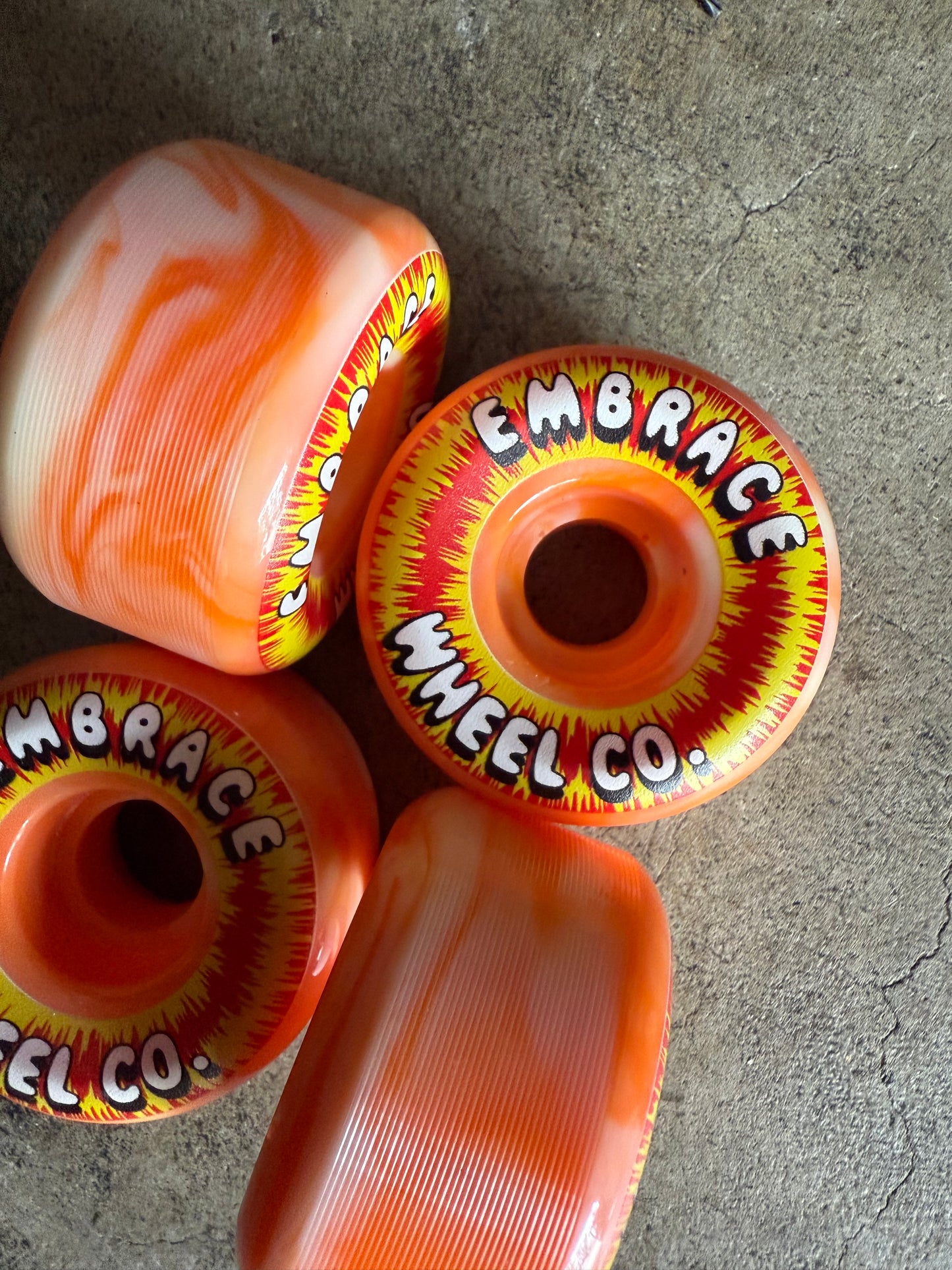 ORANGE SWIRL - SUNBURST - 53mm
